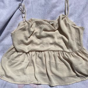 Silky Cowl Neck Babydoll Tank | Size XL
